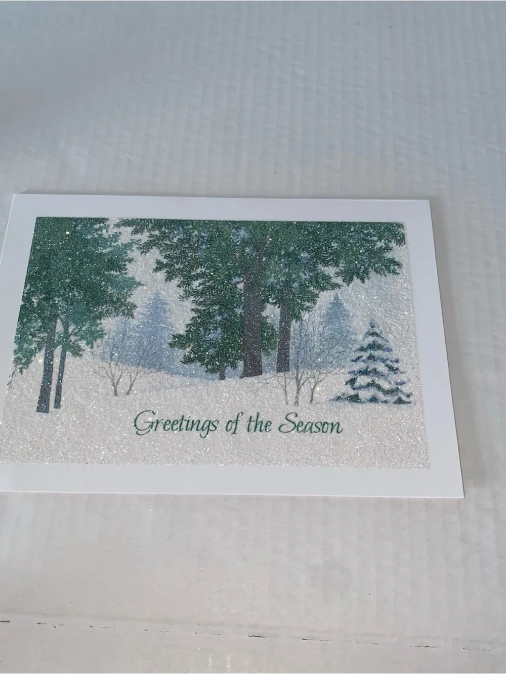 Season’s Greetings Christmas Holiday Glittery Cards Lot Of 21 With Envelopes